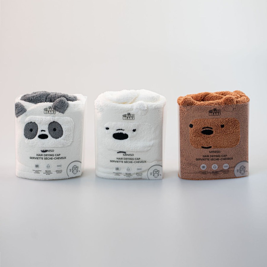 MINISO Asciugamano Per Capelli We Bare Bears (1Pz) | Storage Box & Organizer