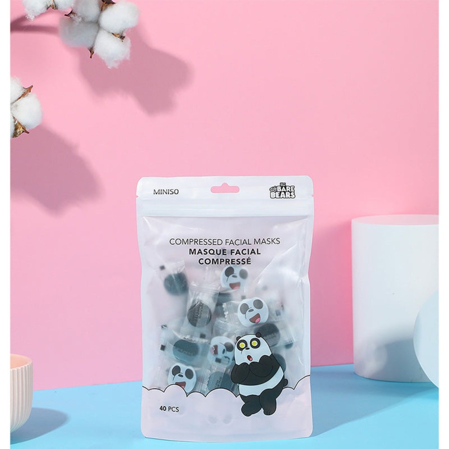 MINISO 40 Maschere Facciali Nere Di We Bare Bears | We Bare Bears