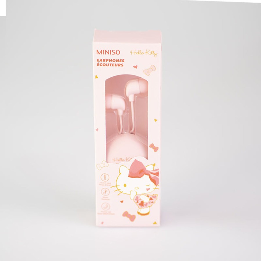 MINISO Auricolari Rosa Hello Kitty | Earphones & Headphones