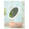 MINISO Specchio Rosa Da Tavolo Girevole A 360° Con Led | Make Up