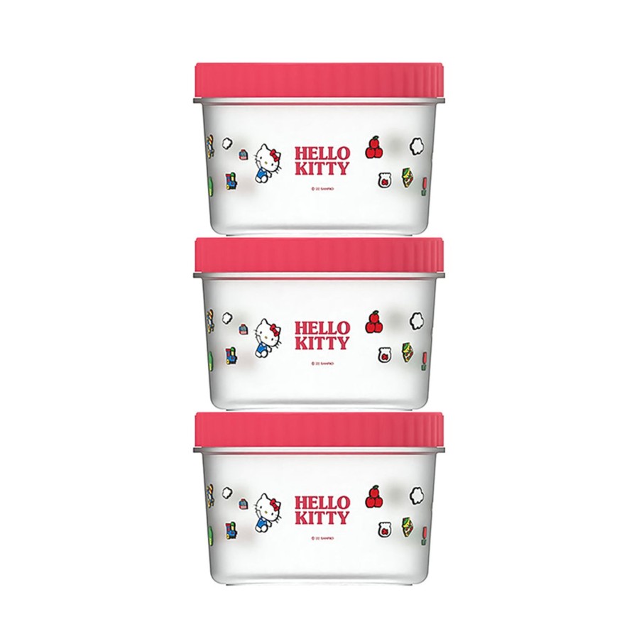 MINISO Porta Pranzo Sanrio - Hello Kitty (3Pz) | Storage Box & Organizer