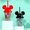 MINISO Borraccia Con Cannuccia Collezione Disney - (1Pz) | Borse & Zaini