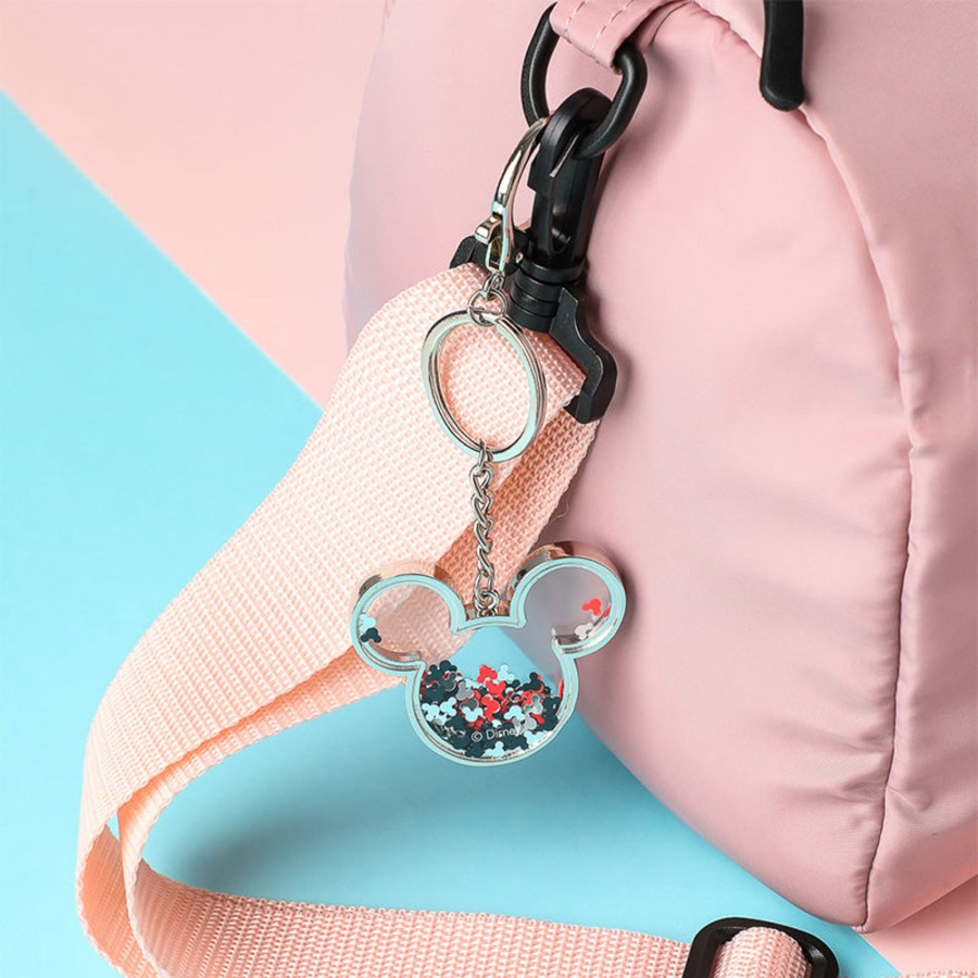 MINISO Portachiavi Mickey Mouse Glitterato Argento | Disney