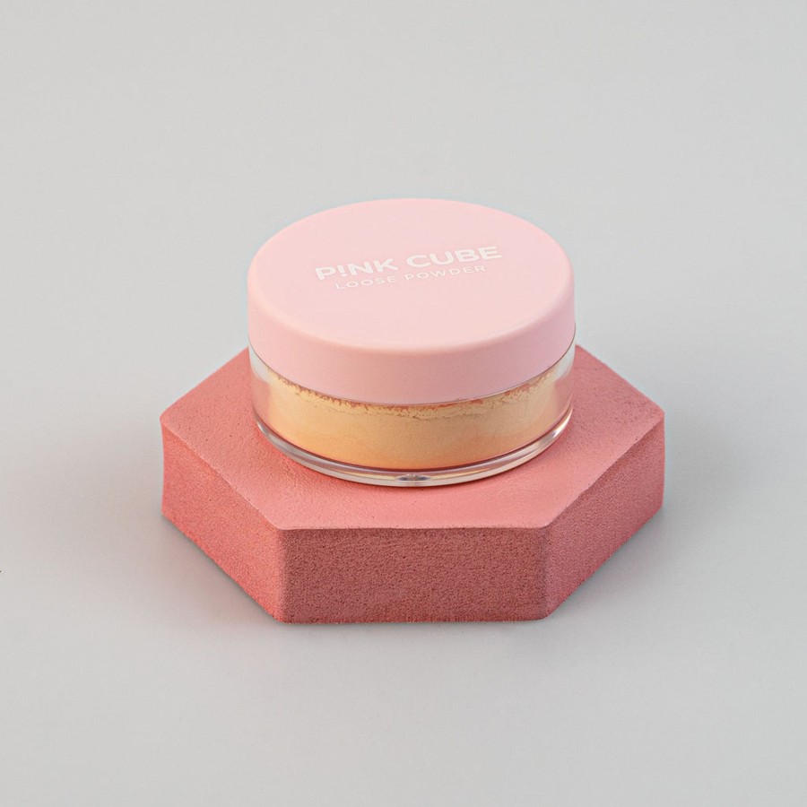 MINISO Loose Powder - Pink Cube (01 Banana) | Make Up