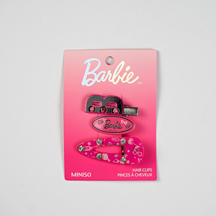 MINISO Mollettine Barbie (3Pz) | Accessori Capelli