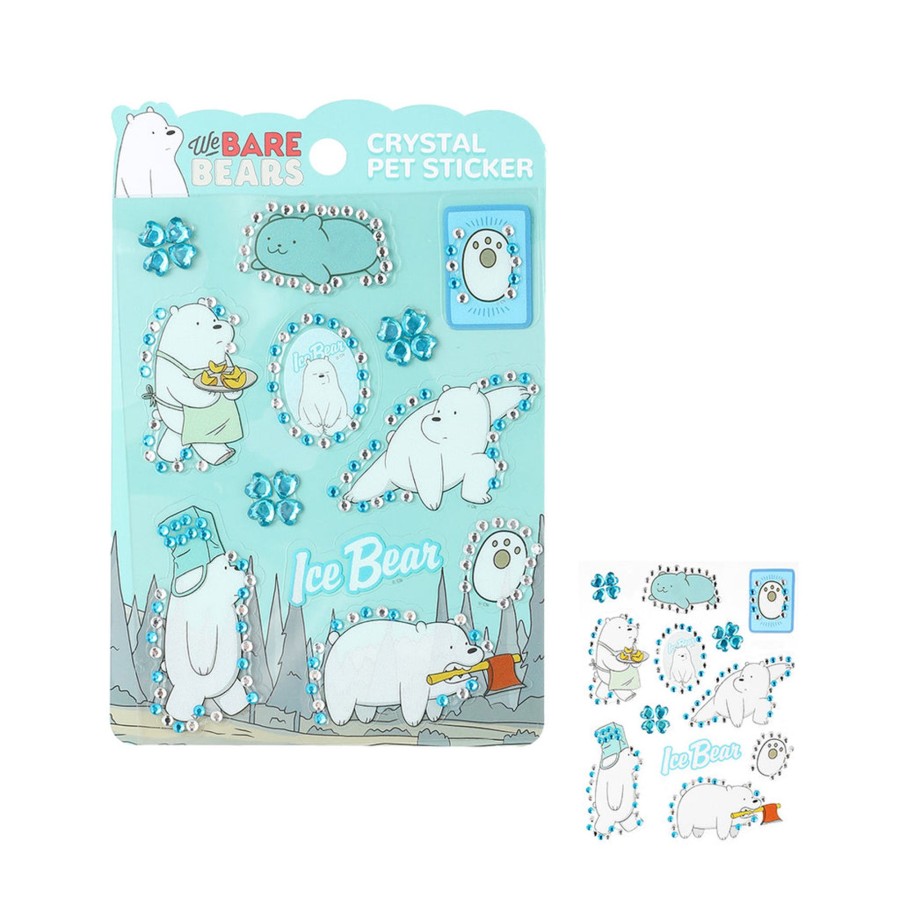 MINISO Stickers Con Brillantini Ice Bear - We Bare Bears | Altra Cancelleria