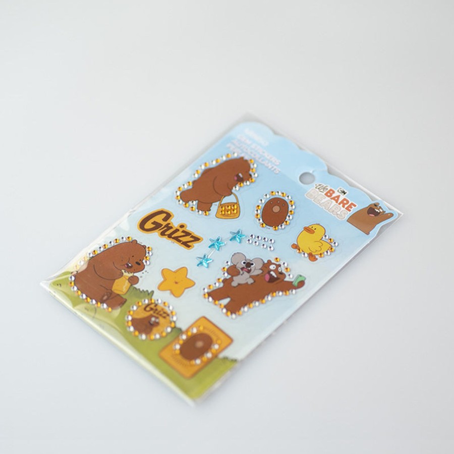 MINISO Stickers Con Brillantini Grizzly - We Bare Bears | Altra Cancelleria