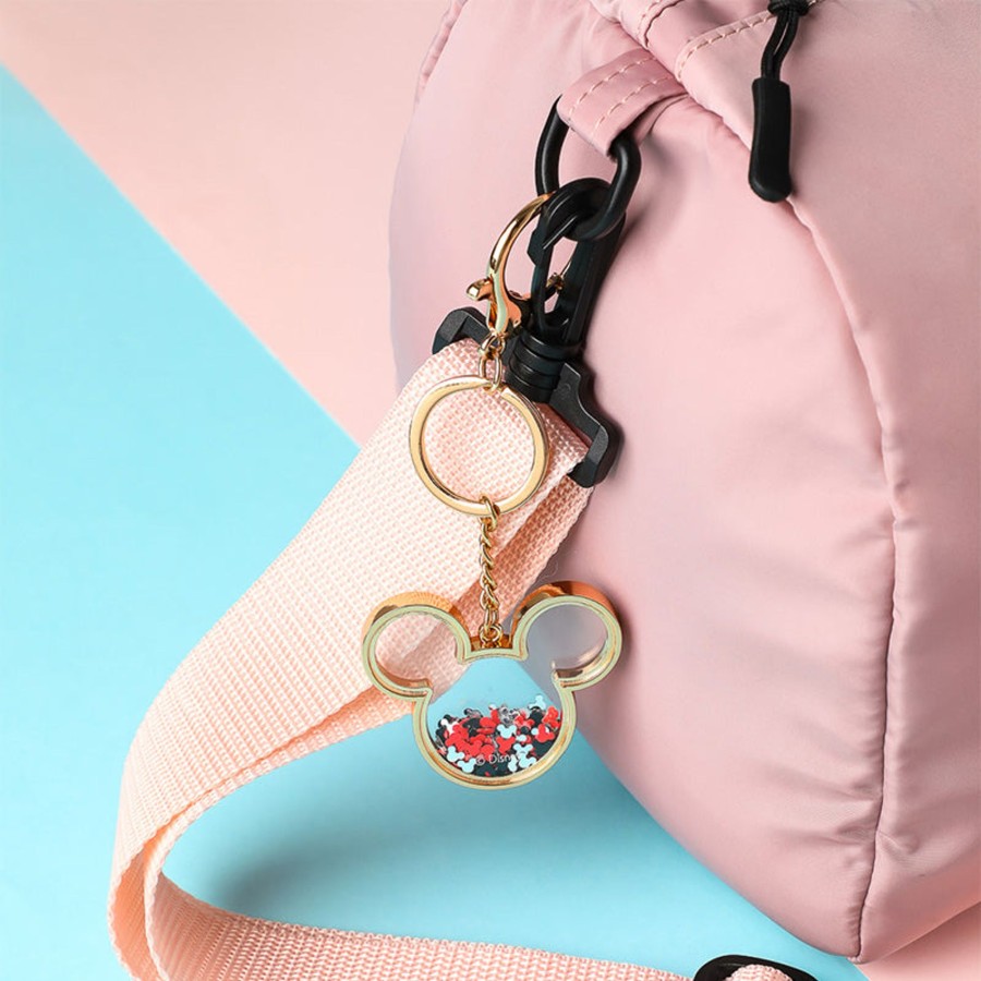 MINISO Portachiavi Mickey Mouse Glitterato Oro | Borse & Zaini