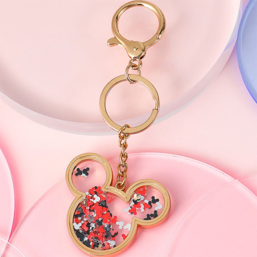 MINISO Portachiavi Mickey Mouse Glitterato Oro | Borse & Zaini