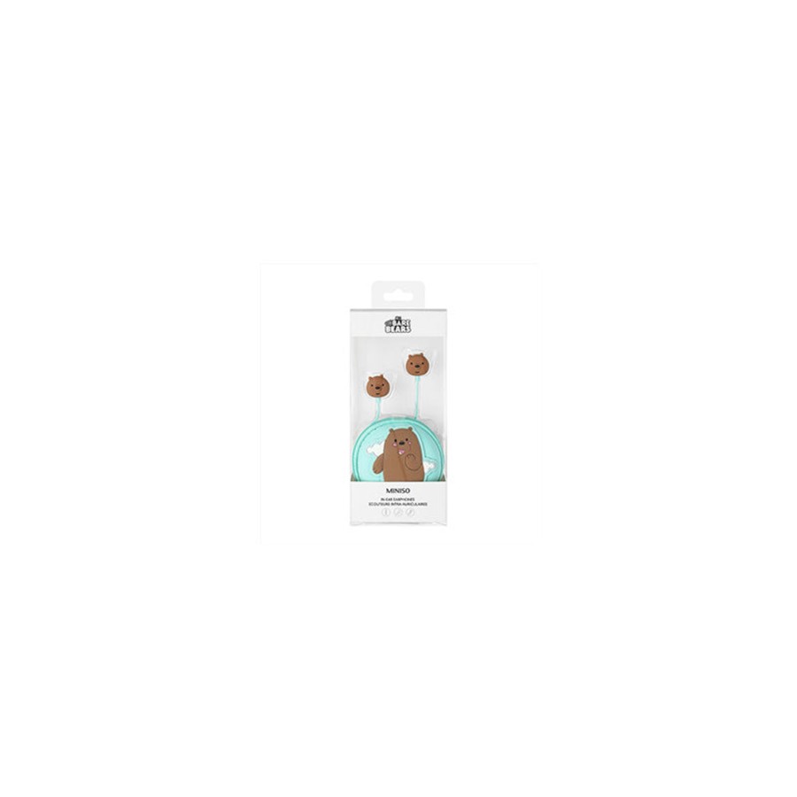 MINISO Auricolari Grizzly Di We Bare Bears Marroni | Earphones & Headphones