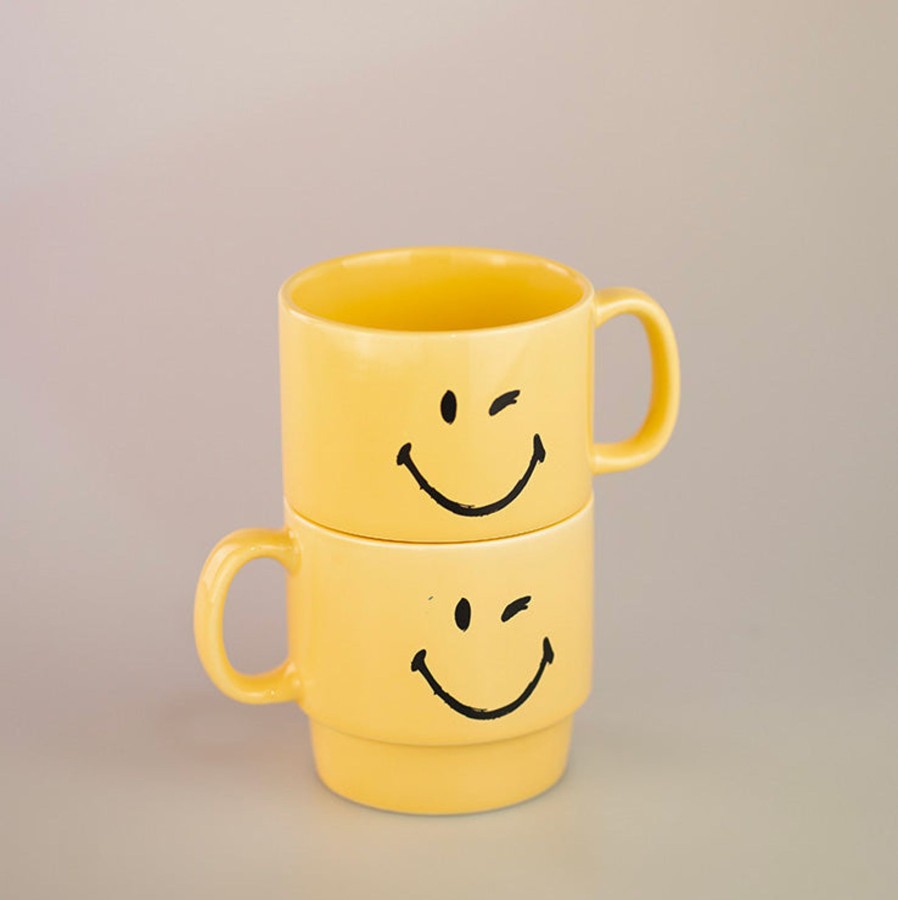 MINISO Set 2 Tazze - Collezione Smiley World (350Ml) | Smiley World