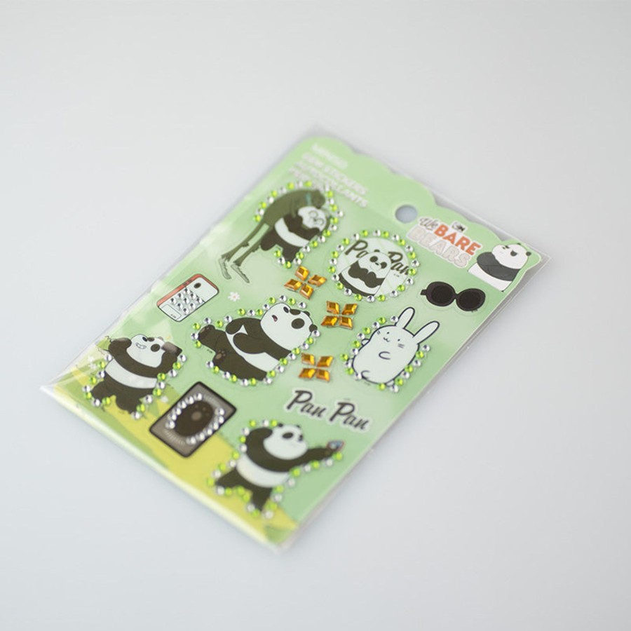 MINISO Stickers Con Brillantini Panda - We Bare Bears | Altra Cancelleria